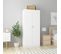 Vidaxl Garde-robe Blanc 80x52x180 Cm Aggloméré Penderie Armoire Meuble De Rangement Chambre