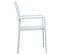 Chaises De Jardin 4 PCs Blanc Plastique Aspect De Rotin