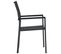 Chaises De Jardin 2 PCs Noir Plastique Aspect De Rotin