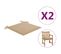 Coussins De Chaise De Jardin 2 PCs Beige 50x50x3 Cm