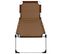 Chaise Longue Pliable Extra Haute Pour Seniors Marron Aluminium