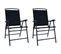 Chaises De Jardin Pliables 2 PCs Textilène Noir