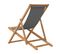 Chaise De Plage Pliable Bois De Teck Solide Gris