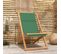 Chaise De Plage Pliable Bois De Teck Solide Vert