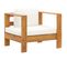 Chaise De Jardin Avec Coussin Crème Bois D'acacia Solide