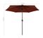 Parasol Droit Ø 270 Cm Avec LED - 270x236 Cm - Brique