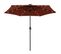 Parasol Droit Ø 270 Cm Avec LED - 270x236 Cm - Brique