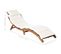 Chaise Longue Outdoor Avec Coussin - 180x89x74 Cm - Beige