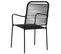 Chaises De Jardin 2 PCs Corde En Coton Et Acier Noir