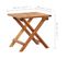 Table Pliable De Jardin - 40x40 Cm - Marron Foncé