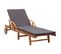 Chaise Longue Avec Coussin Bois D'acacia Solide