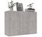 Vidaxl Buffet Avec Tiroirs Gris Béton 88x30x65 Cm Aggloméré Armoire Meuble De Rangement Chambre