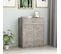 Vidaxl Buffet Gris Béton 60x30x75 Cm Aggloméré Armoire Latérale Table Basse Meuble De Rangement