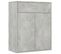 Vidaxl Buffet Gris Béton 60x30x75 Cm Aggloméré Armoire Latérale Table Basse Meuble De Rangement