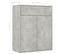 Vidaxl Buffet Gris Béton 60x30x75 Cm Aggloméré Armoire Latérale Table Basse Meuble De Rangement