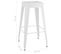 Tabourets De Bar Empilables Lot De 2 Blanc Métal