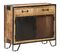 Buffet 80x31x71 Cm Bois De Manguier Massif Brut