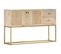 Buffet Doré 120 X 30 X 75 Cm Bois De Manguier Massif