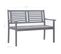 Banc De Jardin 2 Places 120 Cm Gris Bois D'eucalyptus Solide