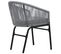 Chaises De Jardin 2 PCs Gris Rotin Pe