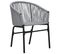 Chaises De Jardin 2 PCs Gris Rotin Pe