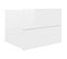 Tables De Chevet 2 PCs Blanc Brillant 40 X 30 X 30 Cm Aggloméré