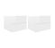 Tables De Chevet 2 PCs Blanc Brillant 40 X 30 X 30 Cm Aggloméré