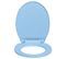 Siège De Toilette à Fermeture En Douceur Bleu Ovale