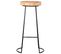 Tabourets de bar lot de 2 bois d'acacia massif