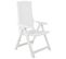 Chaises Inclinables De Jardin 2 PCs Plastique Blanc