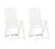 Chaises Inclinables De Jardin 2 PCs Plastique Blanc