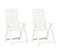 Chaises Inclinables De Jardin 2 PCs Plastique Blanc