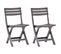 Chaises De Jardin Pliables 2 PCs Plastique Mocha