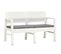 Banc De Jardin À 2 Places Et Coussins 120 Cm Plastique Blanc