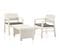 Salon De Jardin 3 PCs Plastique Blanc