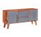 Buffet gris 120x30x55 cm bois massif