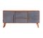 Buffet gris 120x30x55 cm bois massif