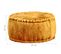 Pouf Rond Velours 40x20 Cm Moutarde