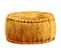 Pouf Rond Velours 40x20 Cm Moutarde