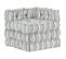 Pouf Modulaire Gris Rayé Tissu