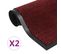 Paillassons Rectangulaires 2 PCs 60 X 90 Cm Rouge