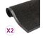 Paillassons Rectangulaires 2 PCs 80 X 120 Cm Noir