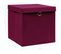 Boîtes De Rangement 10 PCs Rouge Foncé 32x32x32 Cm Tissu