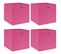 Boîtes De Rangement 4 PCs Rose 32x32x32 Cm Tissu