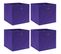 Boîtes De Rangement 4 PCs Violet 32x32x32 Cm Tissu