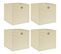 Boîtes De Rangement 4 PCs Crème 32x32x32 Cm Tissu