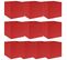 Boîtes De Rangement 10 PCs Rouge 32x32x32 Cm Tissu