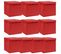 Boîtes De Rangement Et Couvercles 10 PCs Rouge 32x32x32cm Tissu