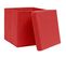 Boîtes De Rangement Et Couvercles 10 PCs Rouge 32x32x32cm Tissu