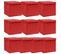 Boîtes De Rangement Et Couvercles 10 PCs Rouge 32x32x32cm Tissu